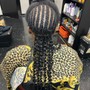 Tribal braid/fulani braids in the front-Crochet in the back.