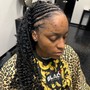 Tribal braid/fulani braids in the front-Crochet in the back.