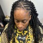 Tribal braid/fulani braids in the front-Crochet in the back.