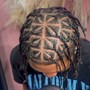 2 Strand twists (top of head)