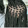 8 cornrows. Straight to the back