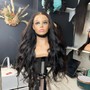 Wig with installation 24” lace frontal HD lace 250 density full Wig Install with 100% human hair straight hair