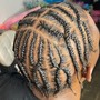 Feed in Cornrows $130