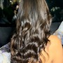 Blowout On Natural Straight or Wavy Hair