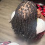 CUBAN TIWST ADDED TO LOCS FOR LENGHT TO KNOTLESS BRAIDS/TWO STRAND TWIST