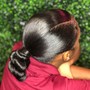 Updo with weave