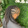 Loc retwist (long hair)