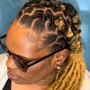 Fulani braids (half feed-in & half box braids)