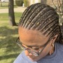 Cornrows with natural hair