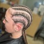 Feed in/stitch braids packages