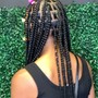 Knotless / box braids small touch up waist