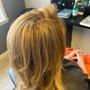 All over color with partial balayage