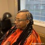 Box Braids/ med/ med back