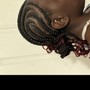 Twists to the scalp OR Twist with or without rubber band