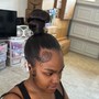 360 or double  frontal ponytail