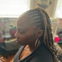 Kid's large knotless braids