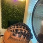 Scalp braids with hair added (hair not included)