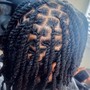 Scalp braids with hair added (hair not included)