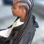 Small Fulani braids W/knotless