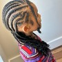 Small Fulani braids W/knotless