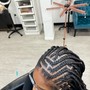 FEED IN PONY TAIL CORNROWS 48"