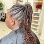 FEED IN PONY TAIL CORNROWS 48"