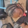 Natural hair cornrows