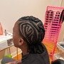 Cornrows on natural hair