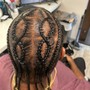 Cornrows with design