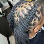 Small straight back Cornrows