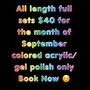 October special Short full set (please read the description box to fully understand what you are booking)