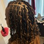 Cornrows small (butt length +$20) (straight back) w/knotless