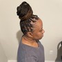 Med knotless braids