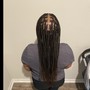 Med knotless braids