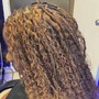 Boho braid on natural hair.