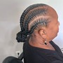 5-8 Stitch braids straight back