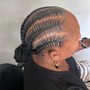 5-8 Stitch braids straight back