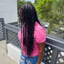 Medium Boho knotless braids/ human curls