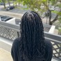 Medium Boho knotless braids/ human curls