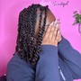 Bantu knots braided bob