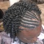 1/2 Crochet and 1/2 braids