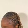 Straight back cornrows