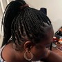 Medium knotless braids w/ beads