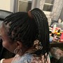 Medium knotless braids w/ beads