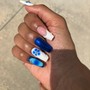 Full Set Nails With Designs