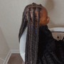 Medium Short Bohemian Knotless Braids