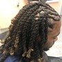 Braids with natural hair