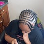 Straight back Cornrows