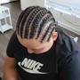 2-3 Cornrows feed in stitch braids waist/butt length