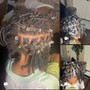 Dreadlocks retwist with 2 strand